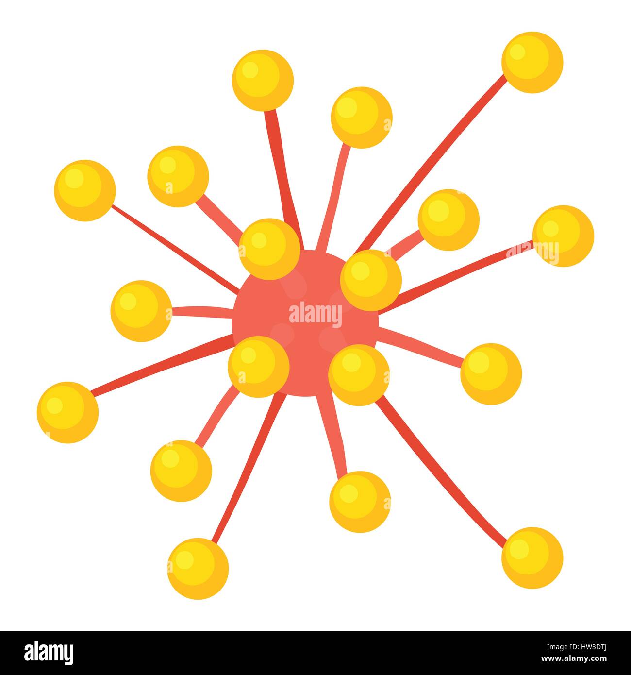 Virus Du Sida L Icone De Style Cartoon Image Vectorielle Stock Alamy