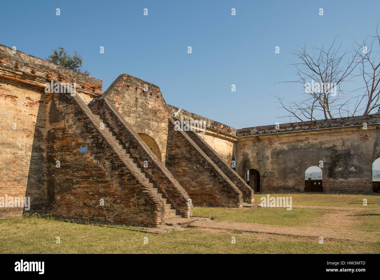 Le Fort à Minhla, Myanmar Banque D'Images