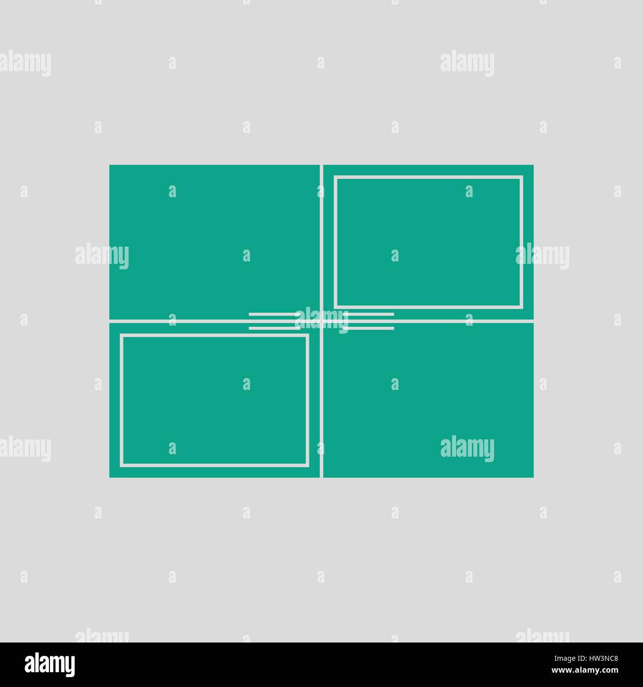 L'icône de l'armoire murale. Avec fond gris vert. Vector illustration. Illustration de Vecteur