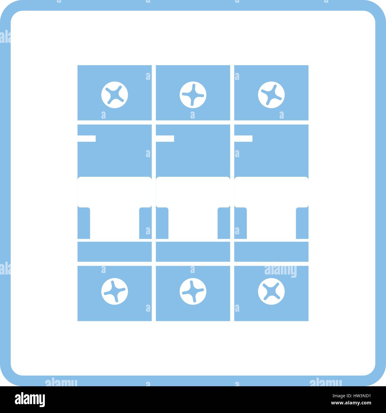 L'icône du coupe-circuit. Design cadre bleu. Vector illustration. Illustration de Vecteur