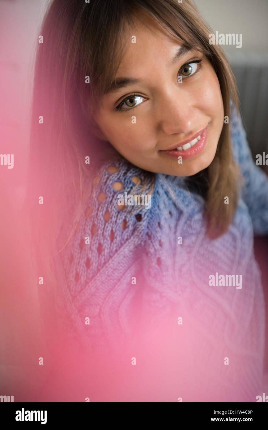 Portrait of smiling woman Banque D'Images