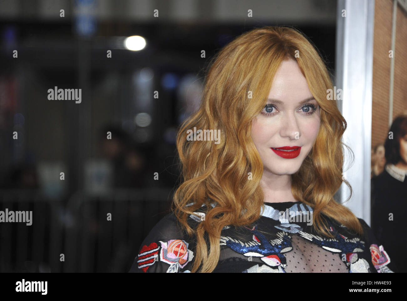 Premiere film Fist Fight avec : Christina Hendricks Où : Los Angeles, California, United States Quand : 14 Oct 2017 Banque D'Images