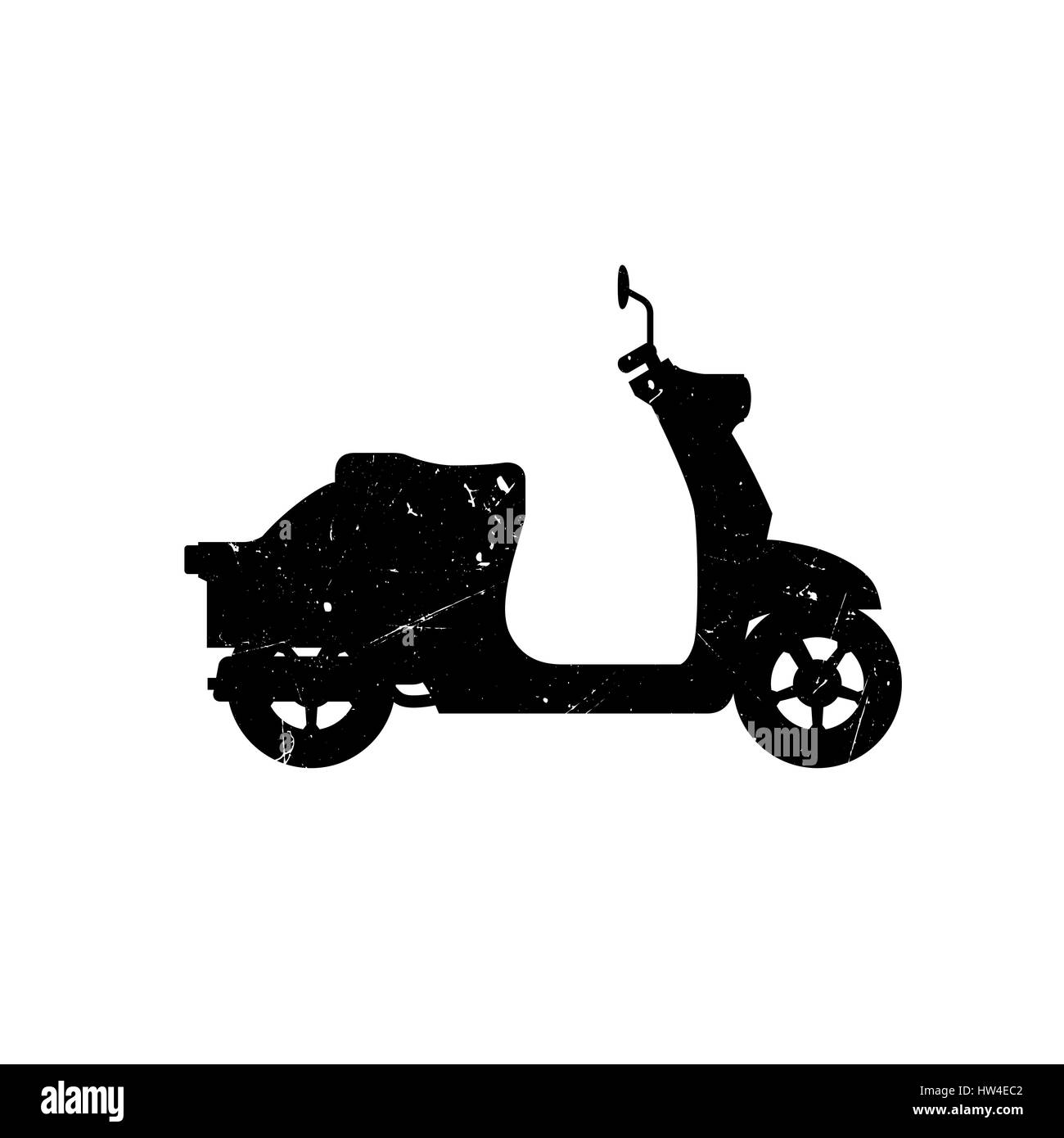 Silhouette scooter Illustration de Vecteur