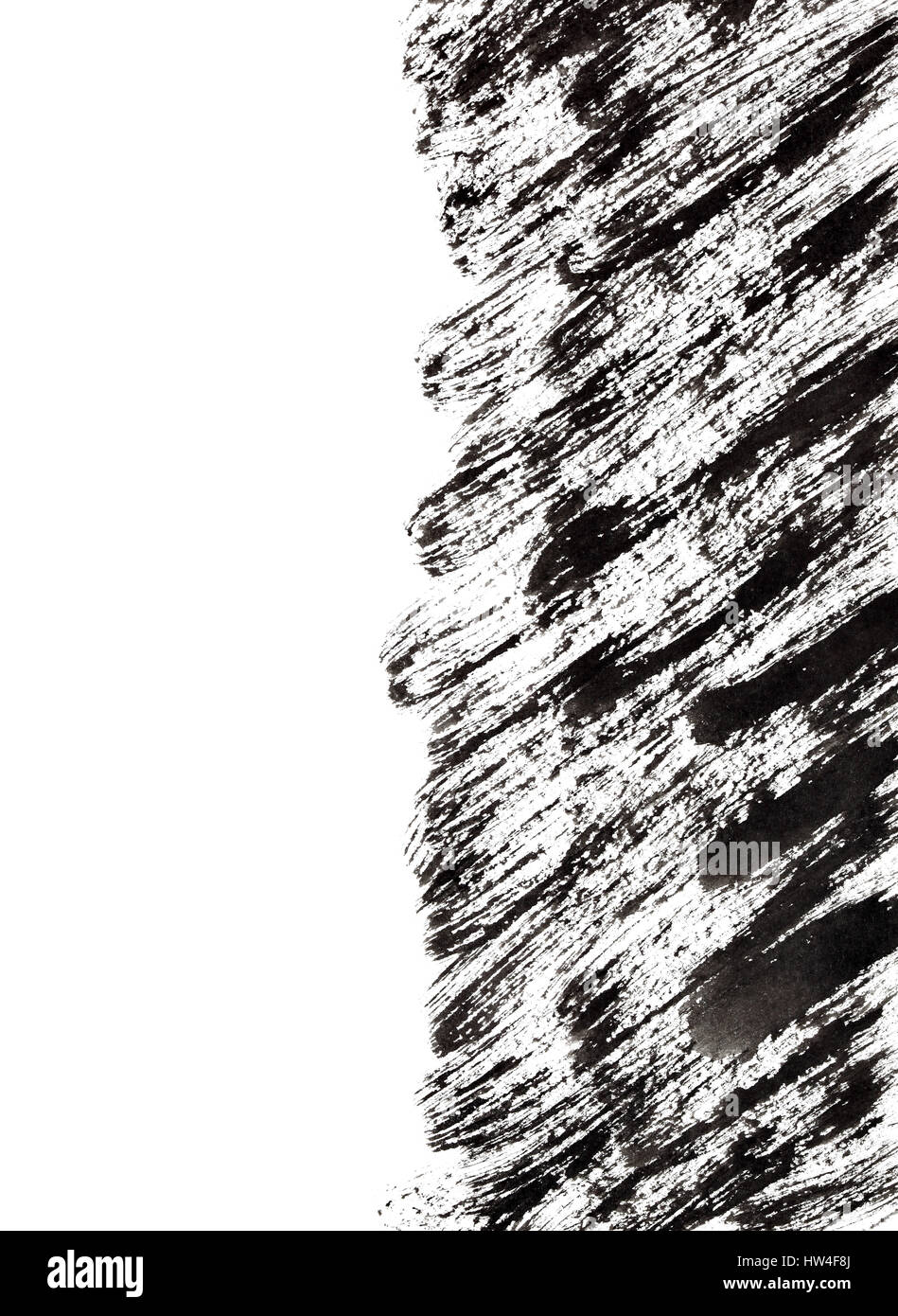 Coups de pinceau grunge noir avec edge. L'élément graphique pour votre conception Banque D'Images
