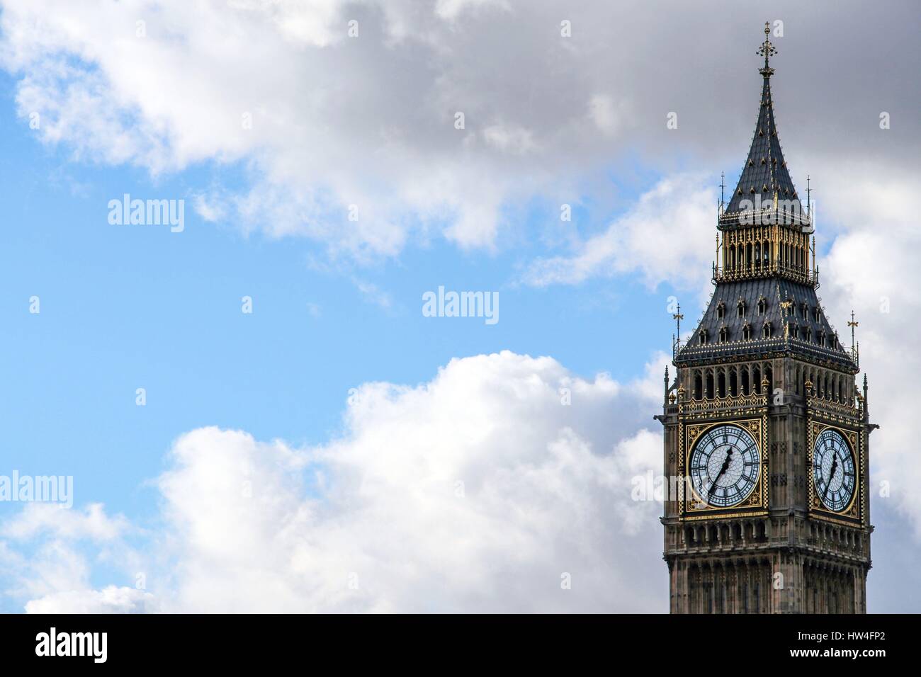 UK : Big Ben (Elizabeth Tower) à la ville de Westminster, Londres. Photo de 11. Janvier 2014. Dans le monde d'utilisation | Banque D'Images