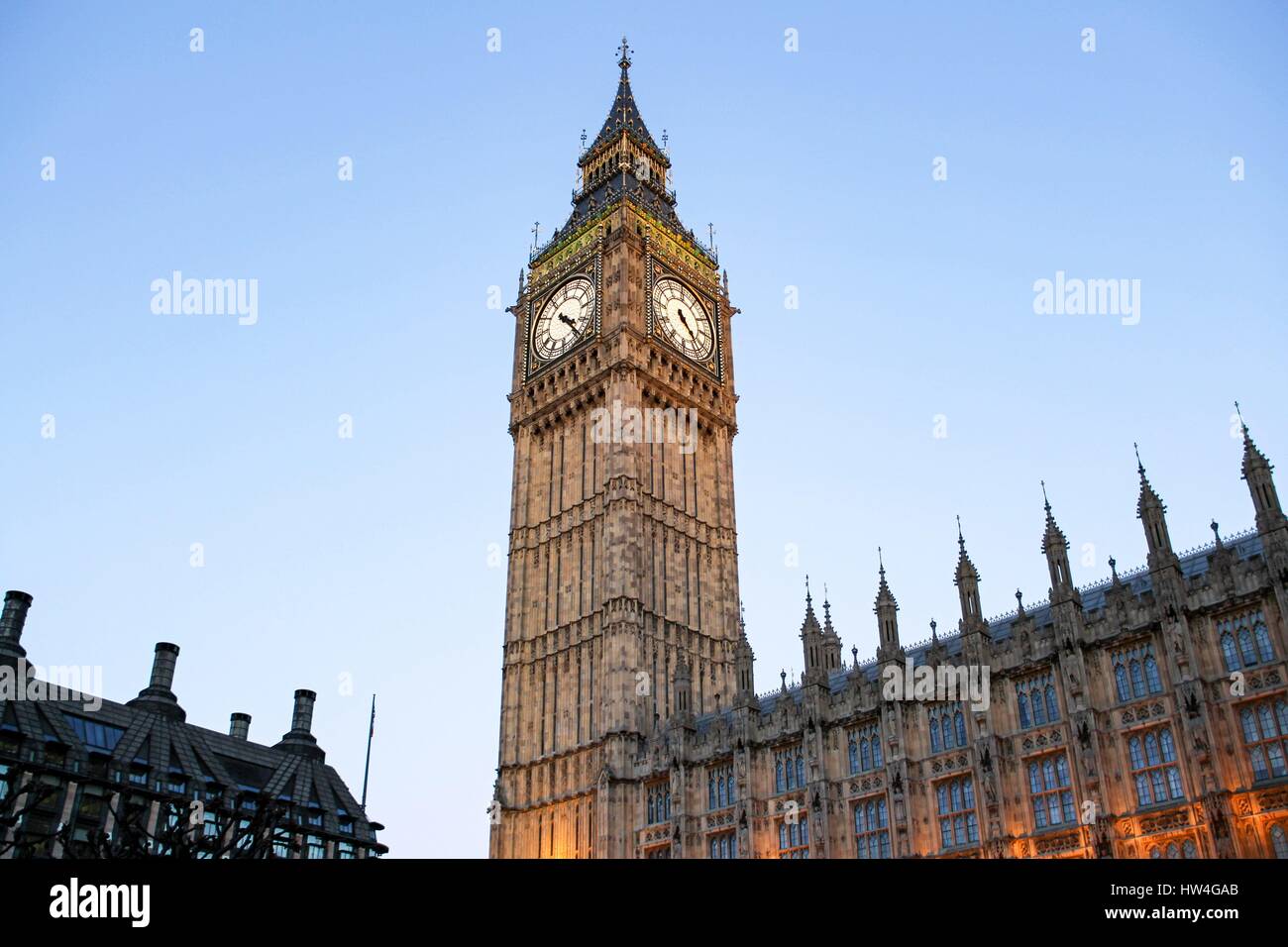 UK : Palais de Westminster avec Big Ben. Photo de 11. Janvier 2014. Dans le monde d'utilisation | Banque D'Images