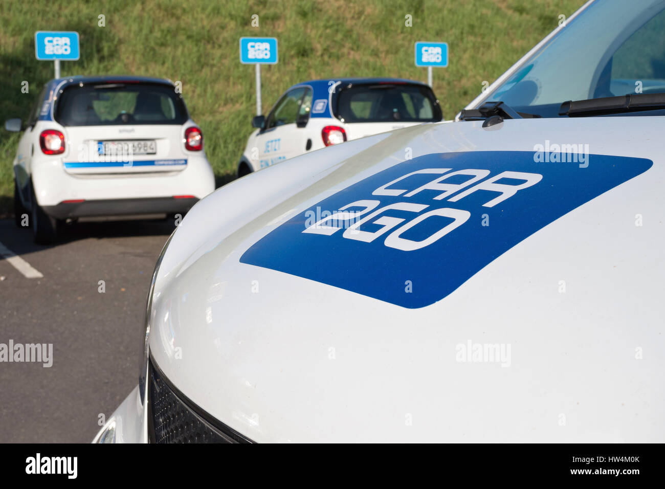 Car2go autopartage Smart fortwo. car2Go est une filiale de Daimler AG fournissant des services d'autopartage dans les villes européennes et nord-américaines. Banque D'Images