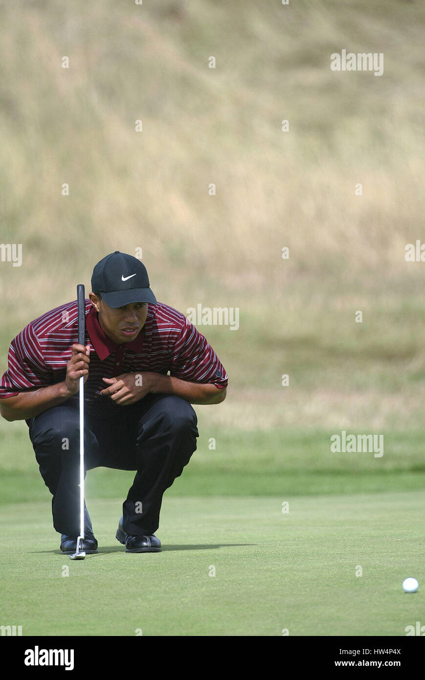 TIGER WOODS L'OPEN ROYAL ST.GEORGE'S ROYAL ST. GEORGE'S SANDWICH KENT 20 Juillet 2003 Banque D'Images