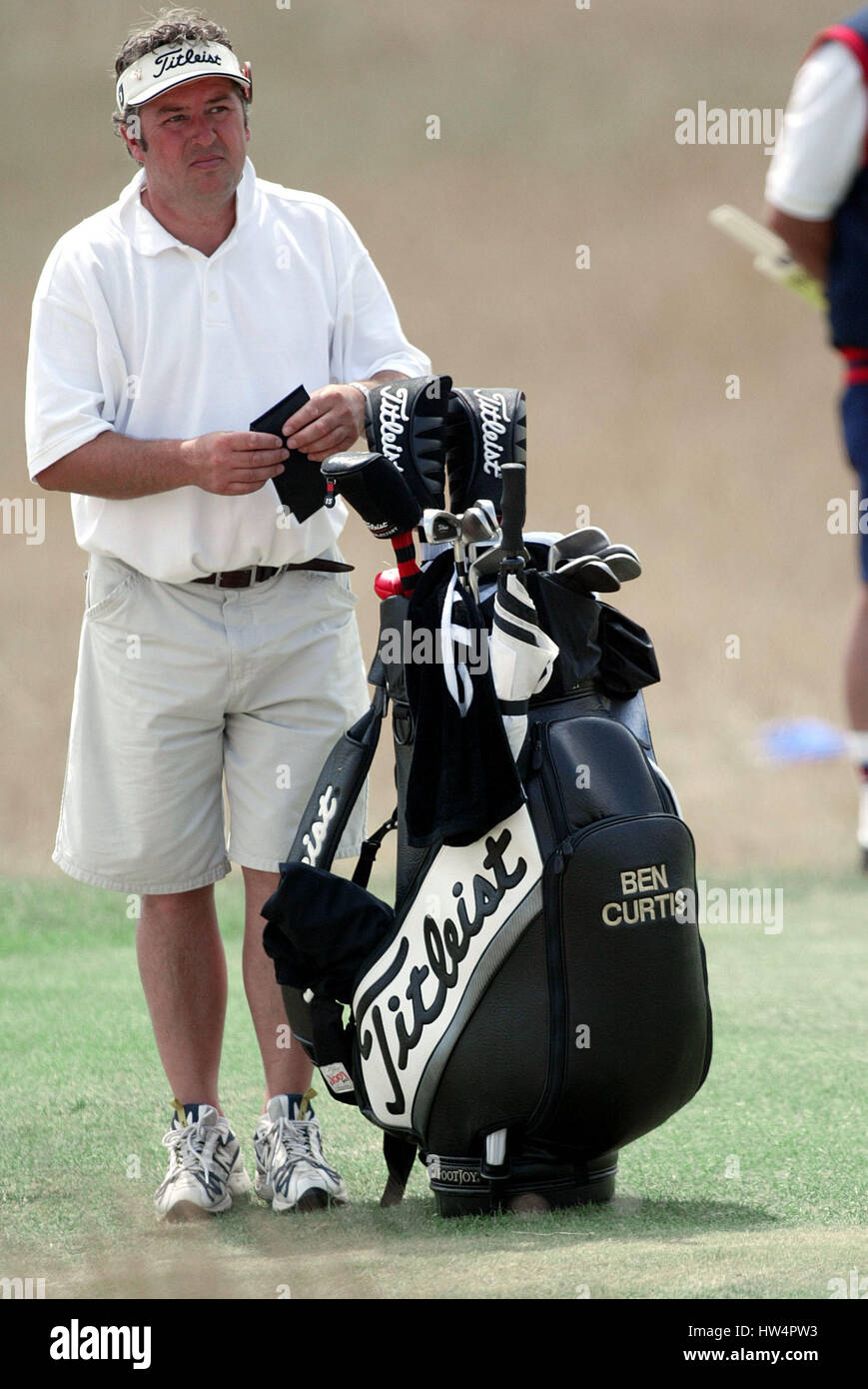 BEN CURTIS CADDY L'OPEN ROYAL ST.GEORGES LE ROYAL ST GEORGES OUVERT.SANDWICH 16 Juillet 2003 Banque D'Images