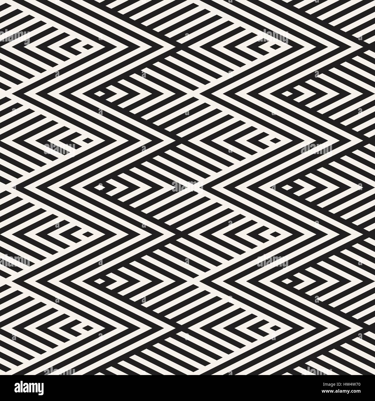 Résumé bandes parallèles en ZigZag. Vector Pattern. Transparente Répétant fond monochrome Illustration de Vecteur