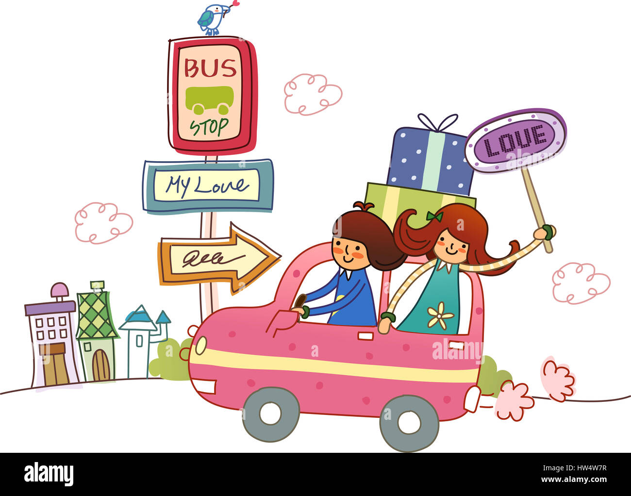 Adultes seulement,architecture,panneau de flèche,brun,cheveux,d'extérieur de bâtiment bâtiment structure,bus,lettre capitale, voiture, vêtements sport clipart,nuage,couleur,couleur,couleur,image,informatique,communication Banque D'Images