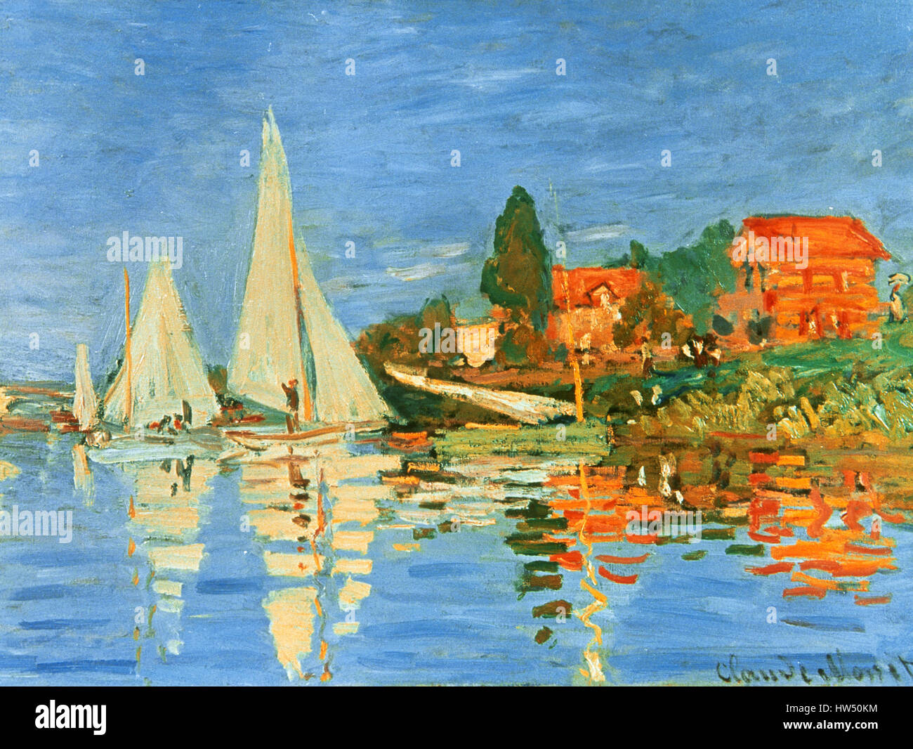 Claude Monet (1906-1957). Le peintre français. Mouvement impressionniste. Régates à Argenteuil. 1872. Musée d'Orsay. Paris, France. Banque D'Images