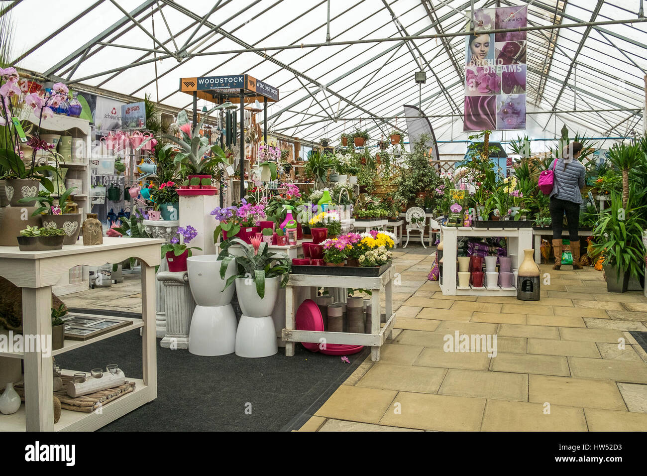 Jardin plantes Vente Loisirs Jardinage Business Display Banque D'Images