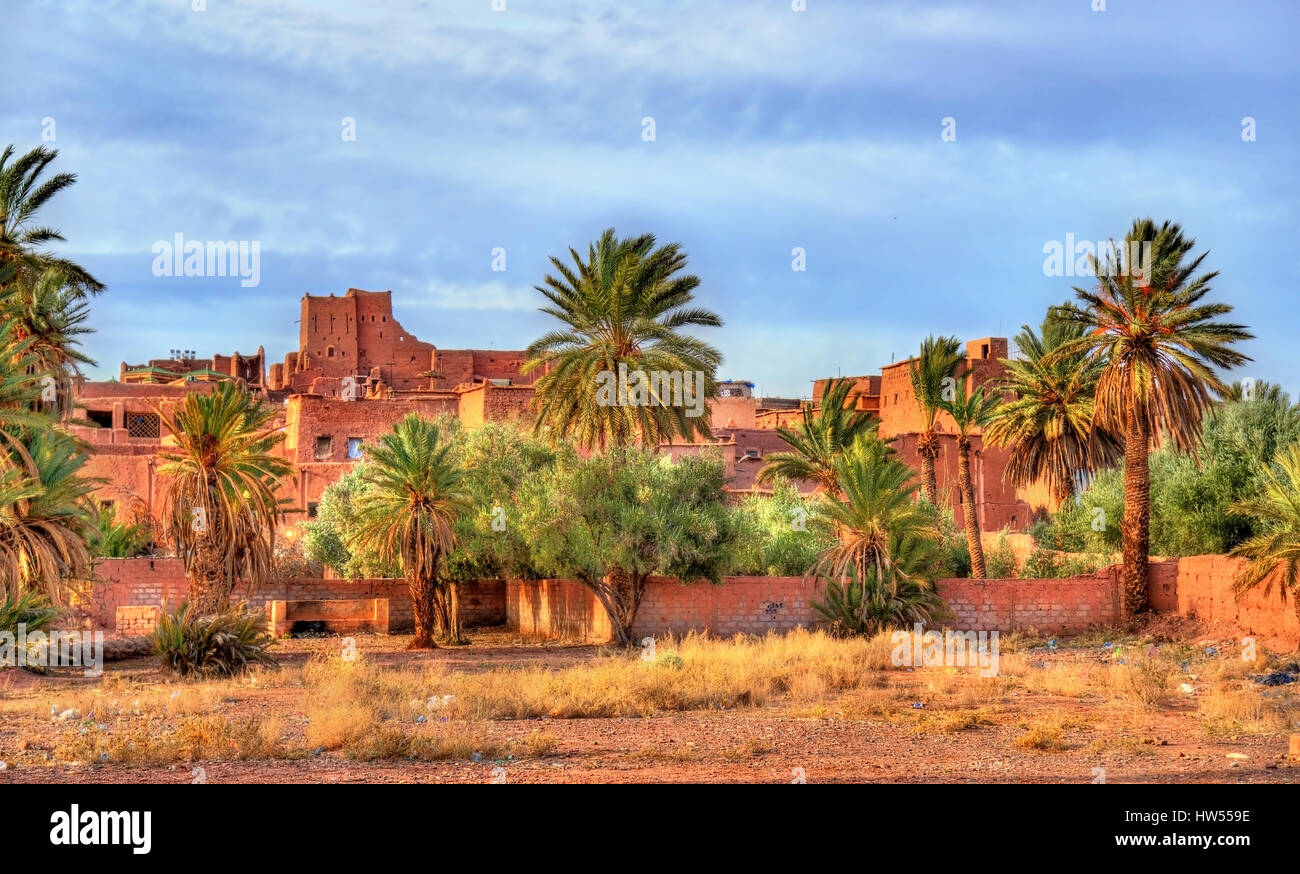 Palmeraie de Ouarzazate, Maroc Banque D'Images