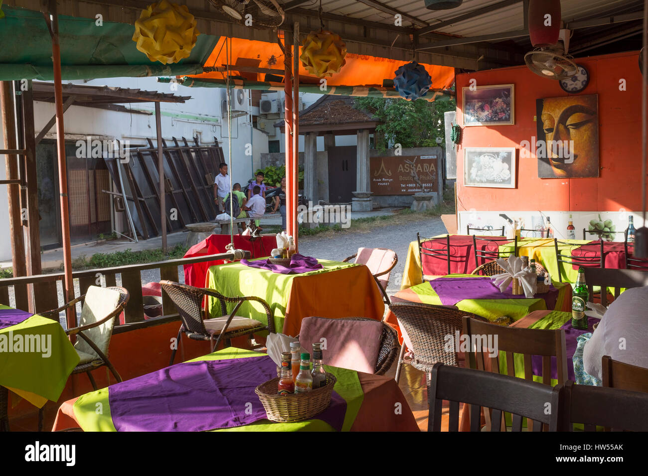 Un confortable restaurant thaïlandais du kata, Phuket, Thaïlande. 03-Mar-2017 Banque D'Images