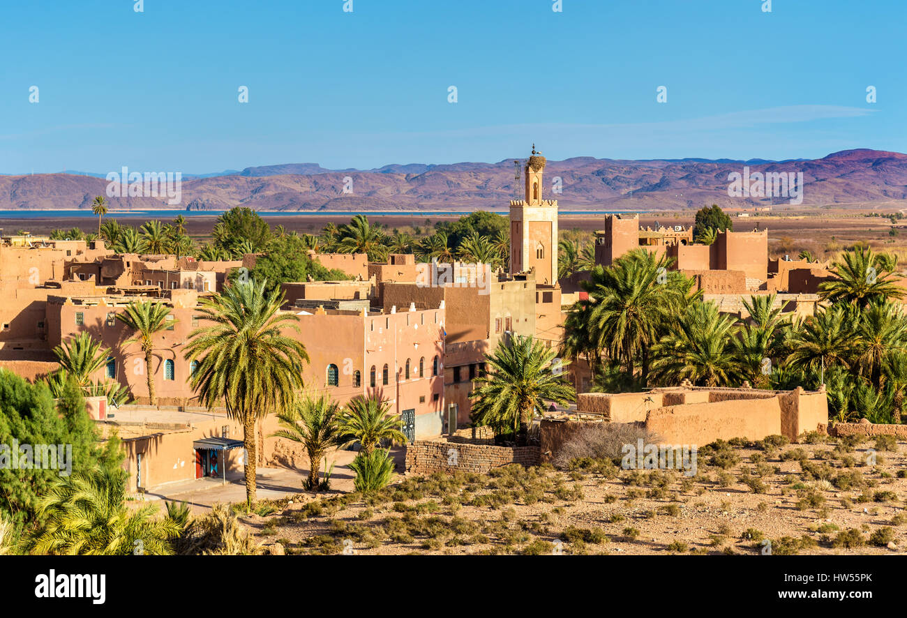 Bâtiments à Ouarzazate, une ville du centre-sud de Maroc Banque D'Images