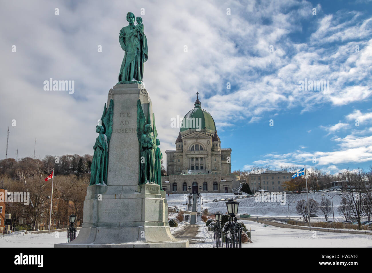 L'Oratoire Saint Joseph de neige - Montréal, Québec, Canada Banque D'Images