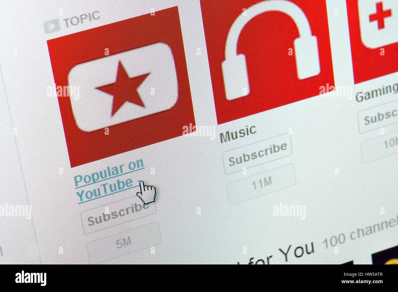 De capture d'icône youtube Banque D'Images