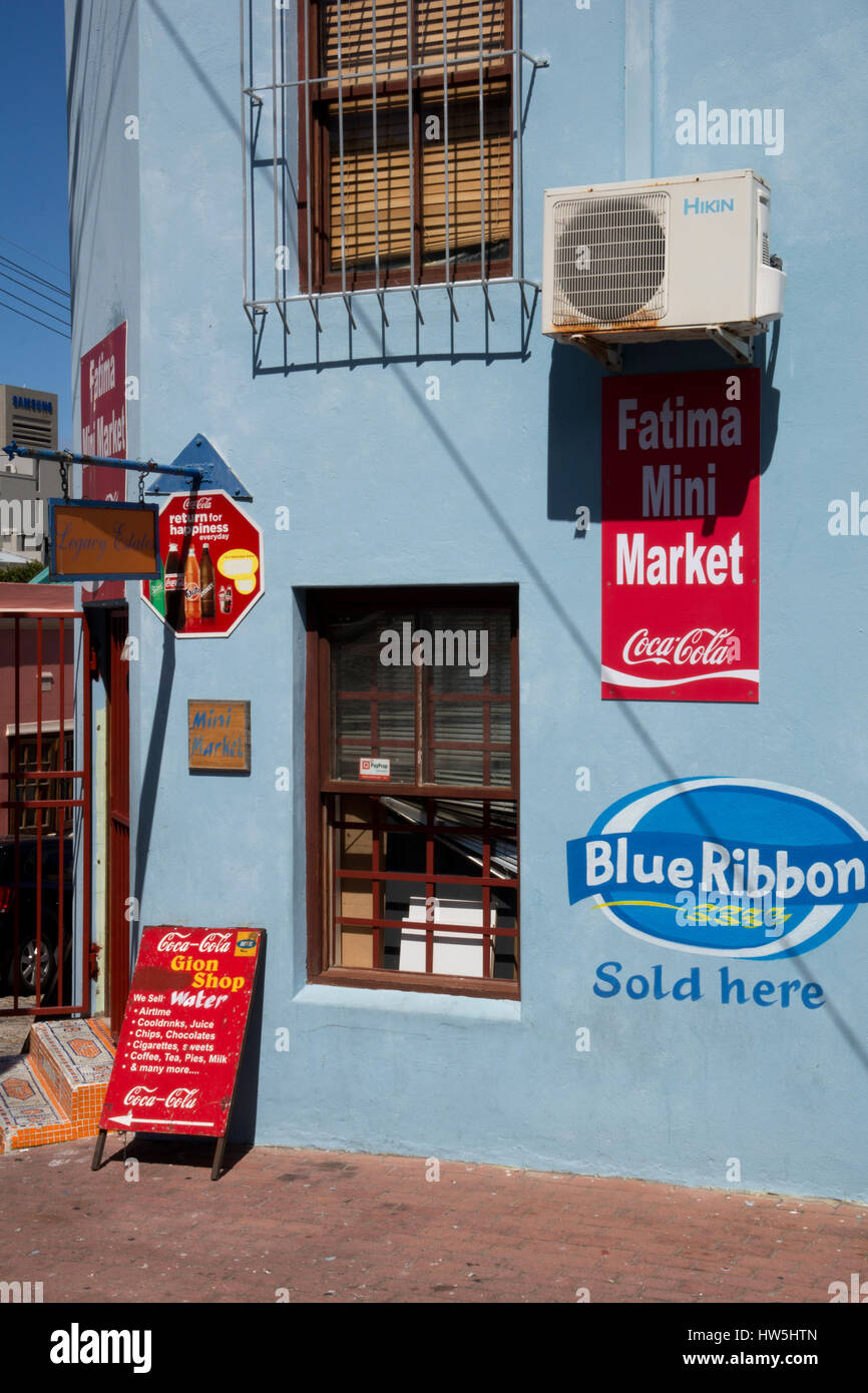 Mini-marché alimentaire,Bo-kaap,quartier de Malay,Cap, Afrique du Sud Banque D'Images