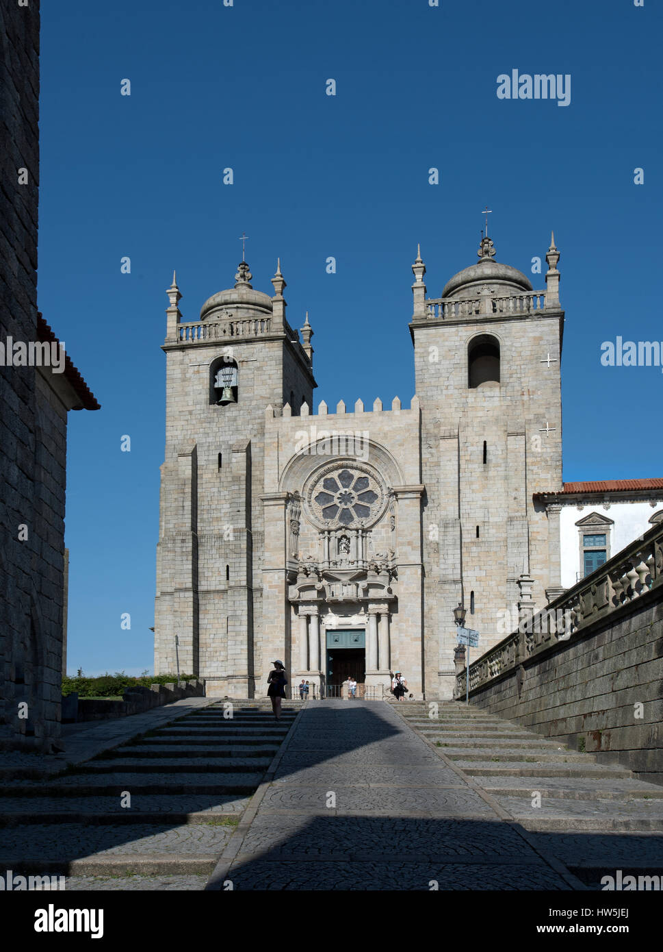 Vue panoramique de la Cathédrale Se Porto Portugal Banque D'Images
