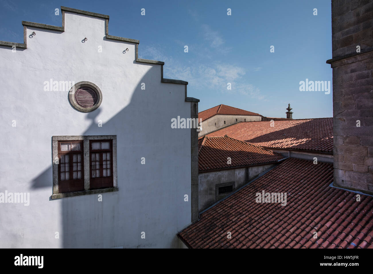 Vue panoramique de la Cathédrale Se Porto Portugal Banque D'Images