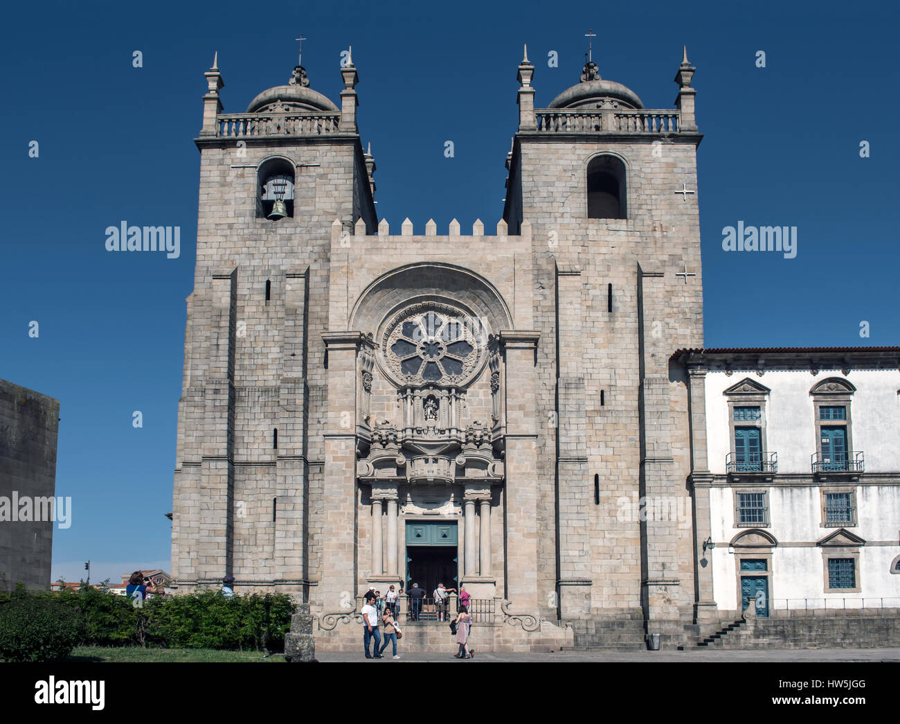 Vue panoramique de la Cathédrale Se Porto Portugal Banque D'Images