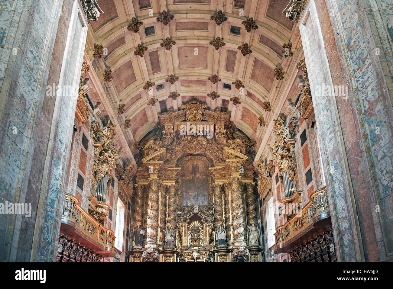 Vue panoramique de la Cathédrale Se Porto Portugal Banque D'Images