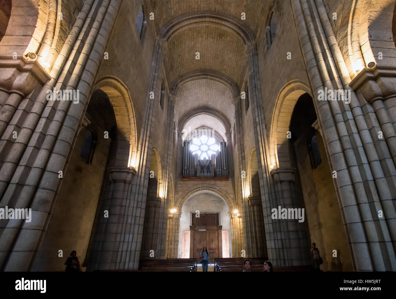 Vue panoramique de la Cathédrale Se Porto Portugal Banque D'Images