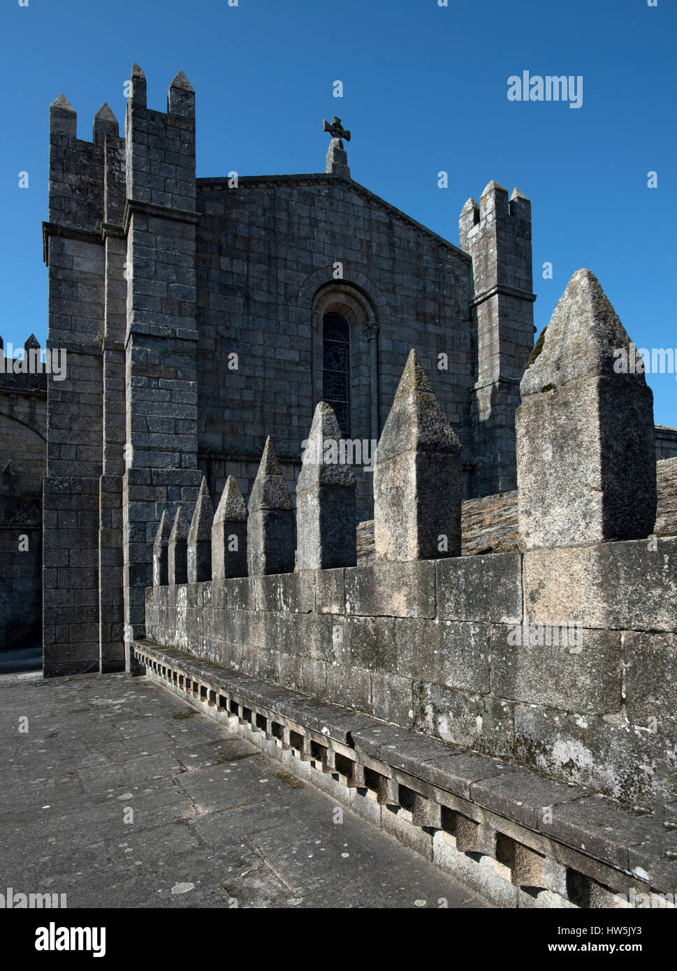 Vue panoramique de la Cathédrale Se Porto Portugal Banque D'Images