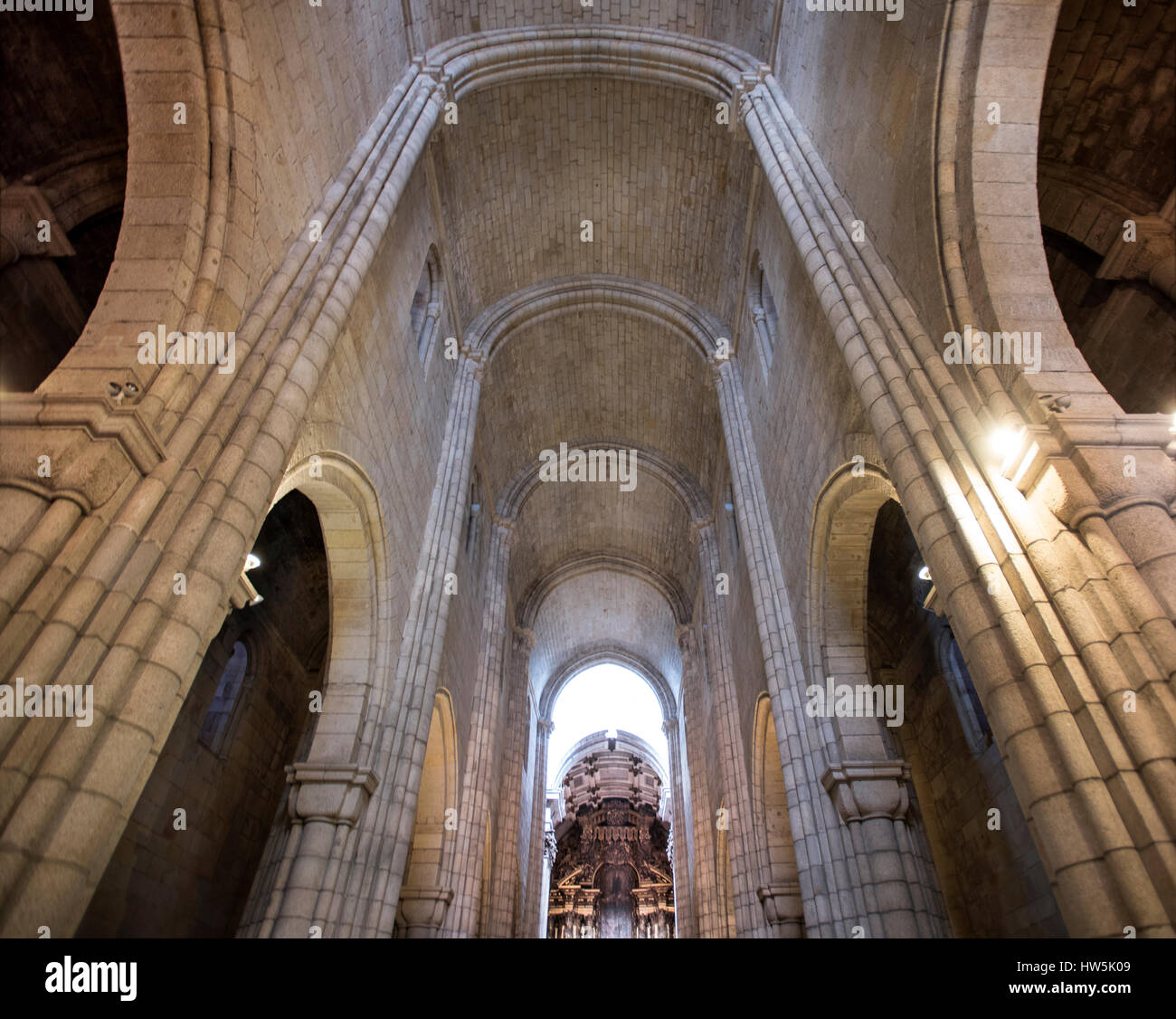 Vue panoramique de la Cathédrale Se Porto Portugal Banque D'Images