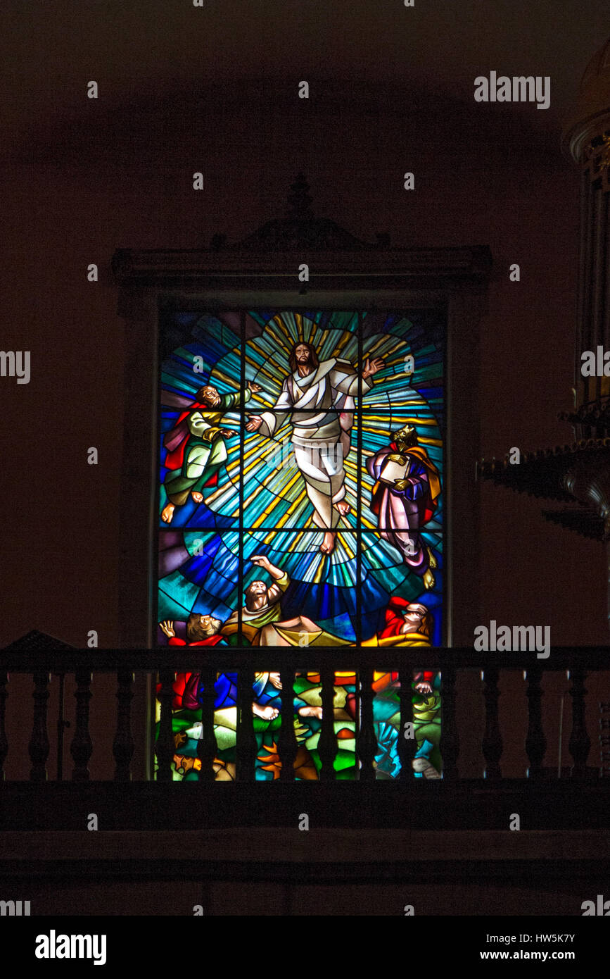 Vitraux église Cedofeita Porto Portugal Banque D'Images