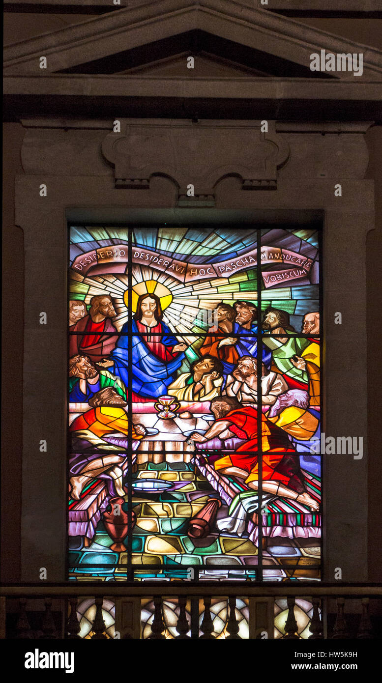 Vitraux église Cedofeita Porto Portugal Banque D'Images