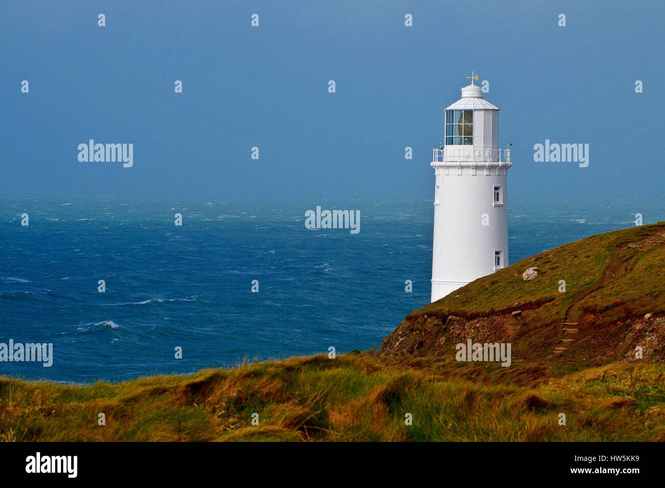 Trevose Head Lighthouse, Cornwall Banque D'Images