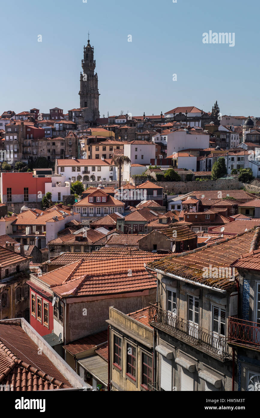 Les toits de la ville de Porto, Portugal Banque D'Images
