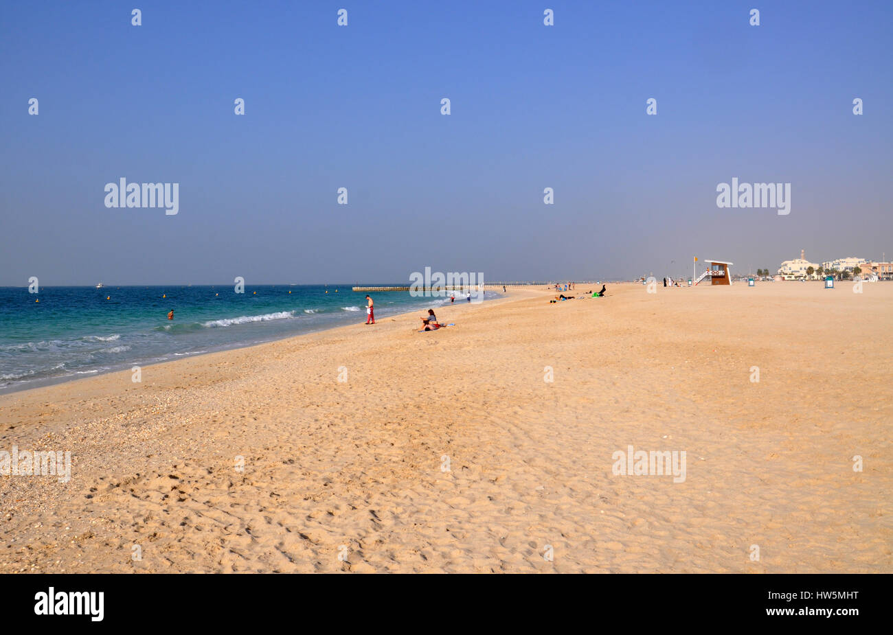 Kite beach à Dubaï au cours de l'hiver locations Banque D'Images
