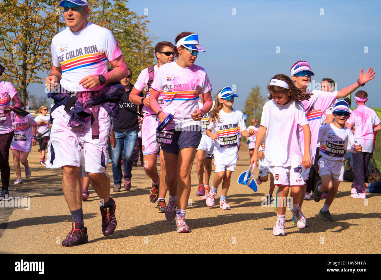 Color run, London, UK Banque D'Images