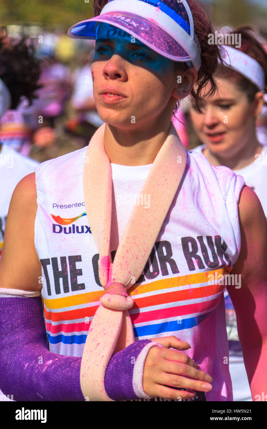 Color run, London, UK Banque D'Images