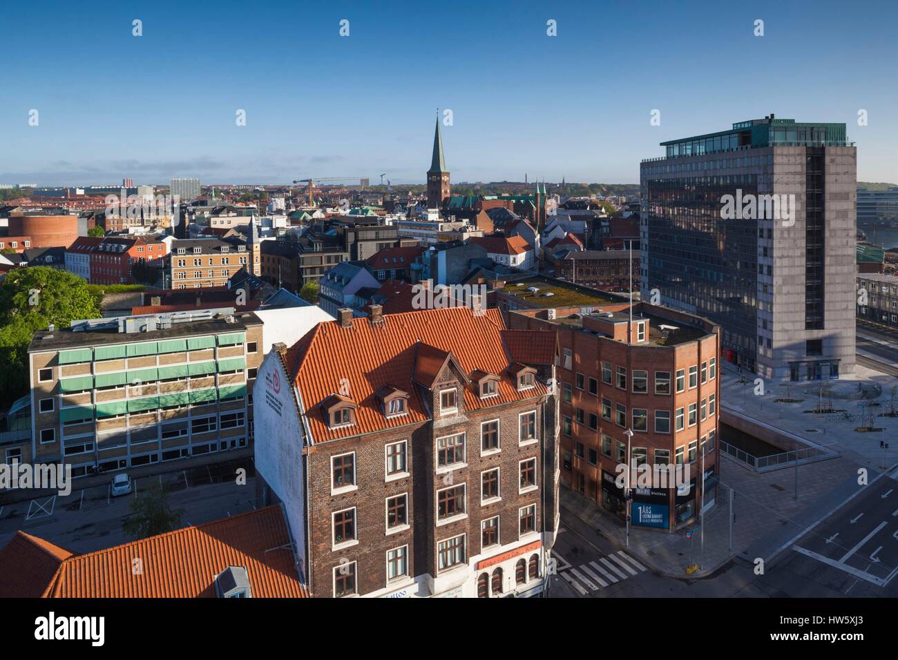 Le Danemark, le Jutland, Aarhus, Capitale européenne de la Culture 2017, view de Europaplads Square Banque D'Images