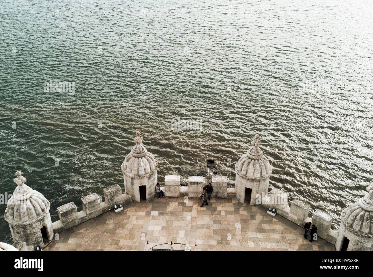 Portugal, Lisbonne, Belém, Tour de Belém classée au Patrimoine Mondial de l'UNESCO Banque D'Images