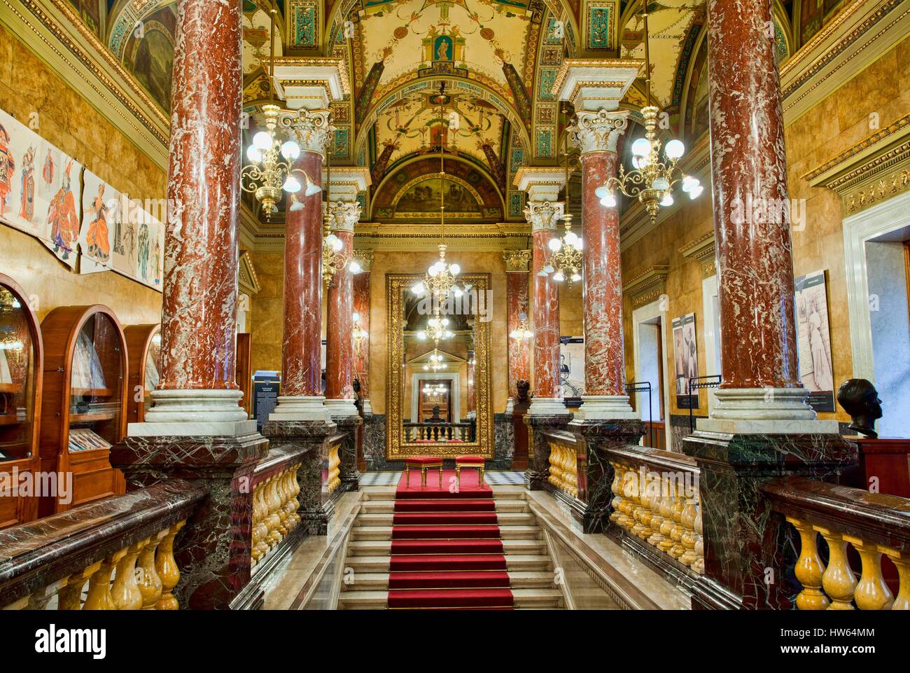 Hongrie, Budapest, classé au Patrimoine Mondial de l'UNESCO, l'opéra d'État hongrois Banque D'Images