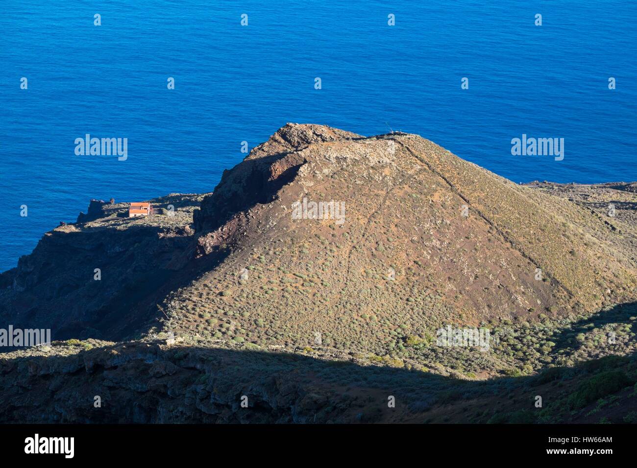 Espagne Îles Canaries El Hierro island a déclaré Réserve de biosphère par l'UNESCO vue depuis la Pena belvédère sur l'un des 200 Banque D'Images