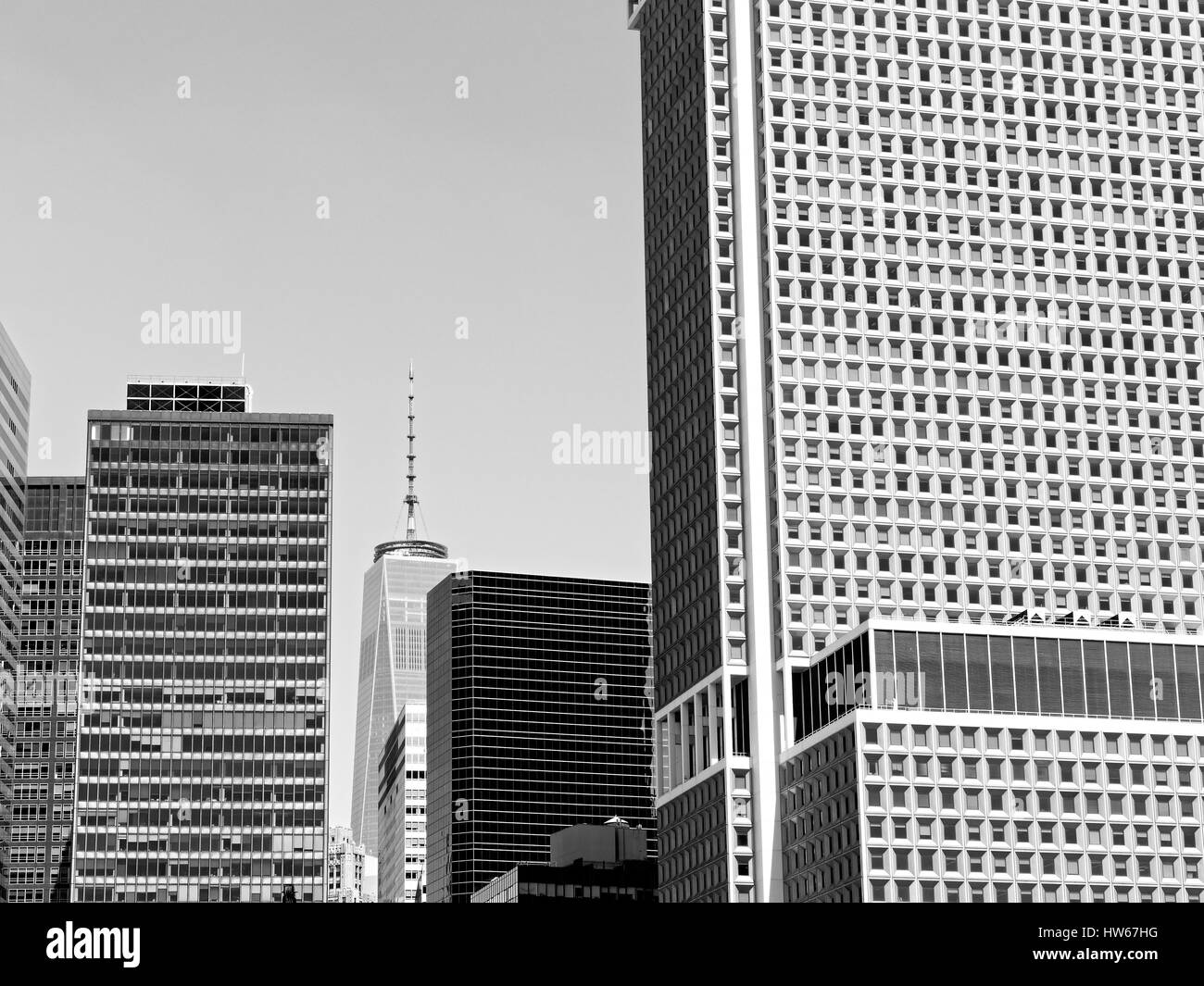 World Financial Center et North Cove Harbour à Hudson River, Lower Manhattan, New York, USA Banque D'Images