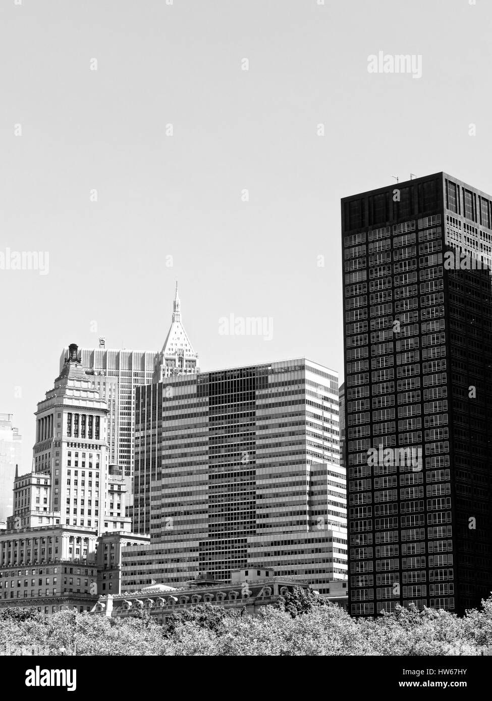 World Financial Center et North Cove Harbour à Hudson River, Lower Manhattan, New York, USA Banque D'Images