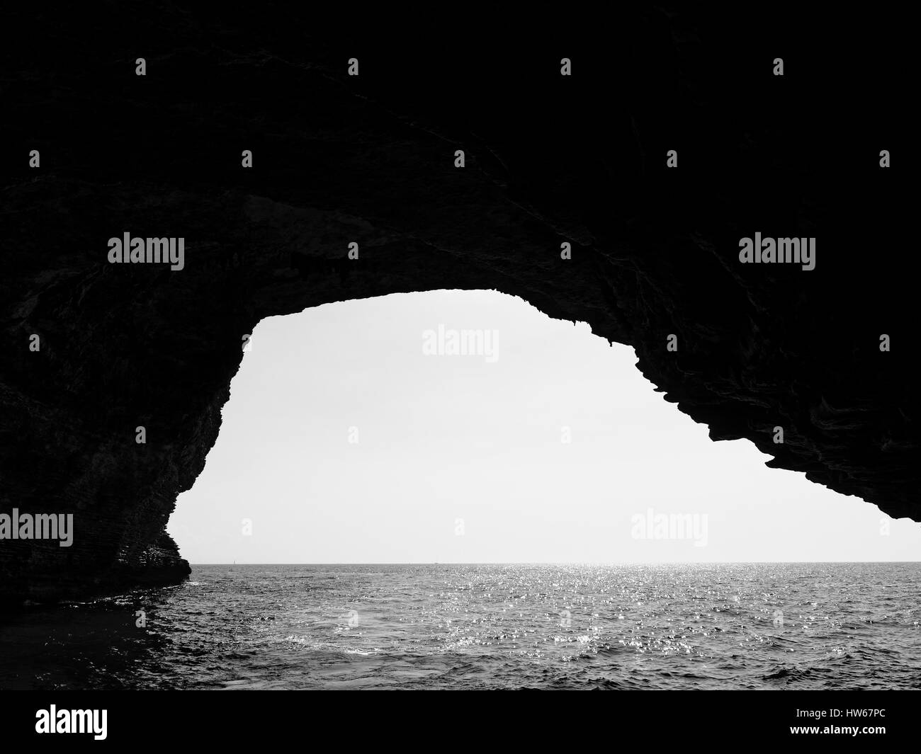 Bonifacio. Les grottes de Bonifacio Banque D'Images