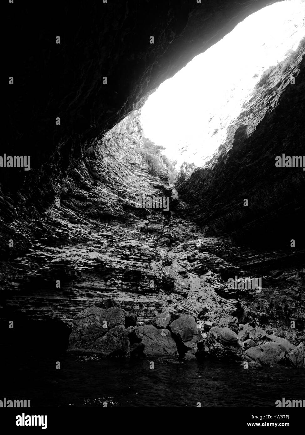 Bonifacio. Les grottes de Bonifacio Banque D'Images