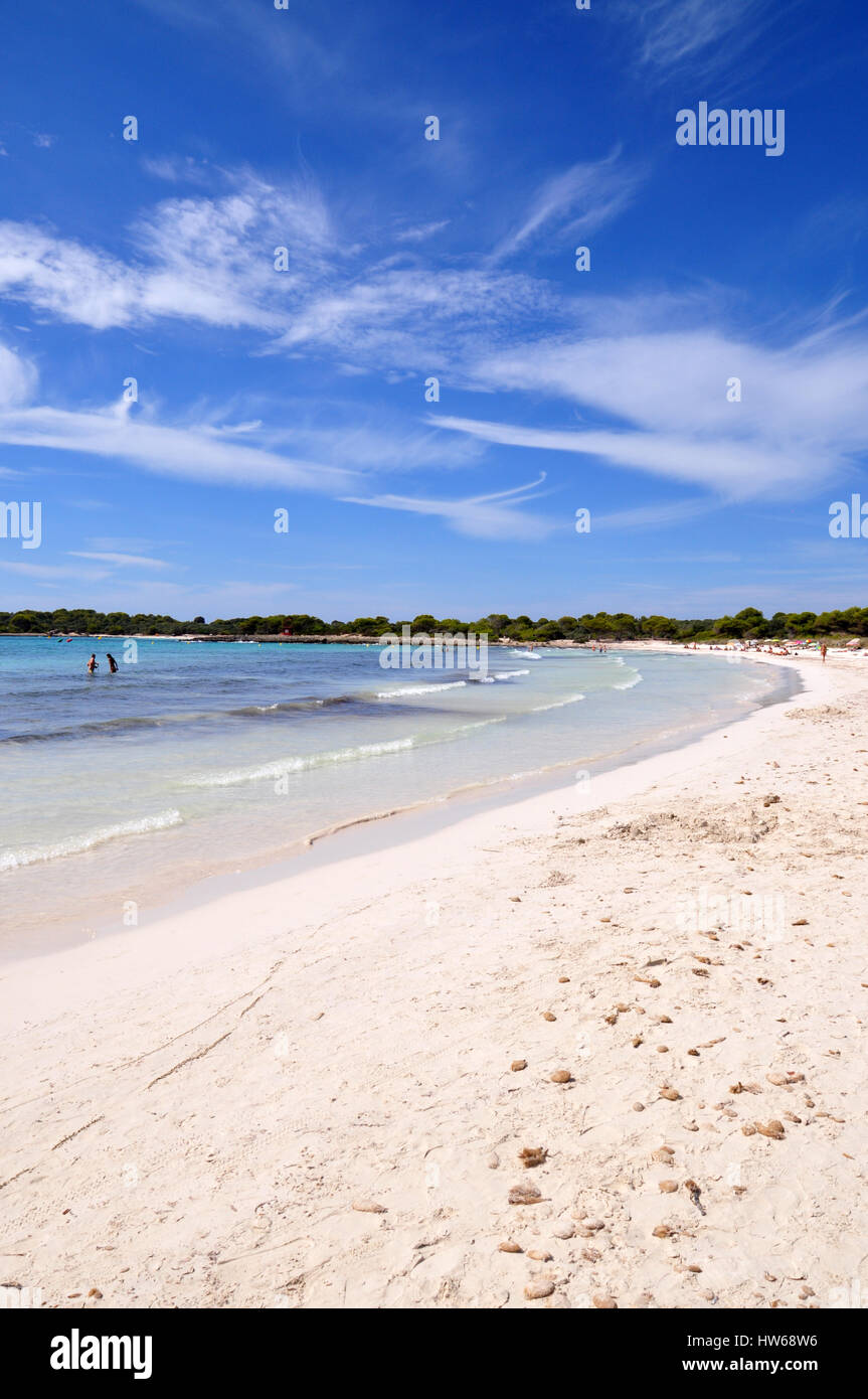 Plage de son saura voir l'île des Baléares de Minorque en espagne Banque D'Images