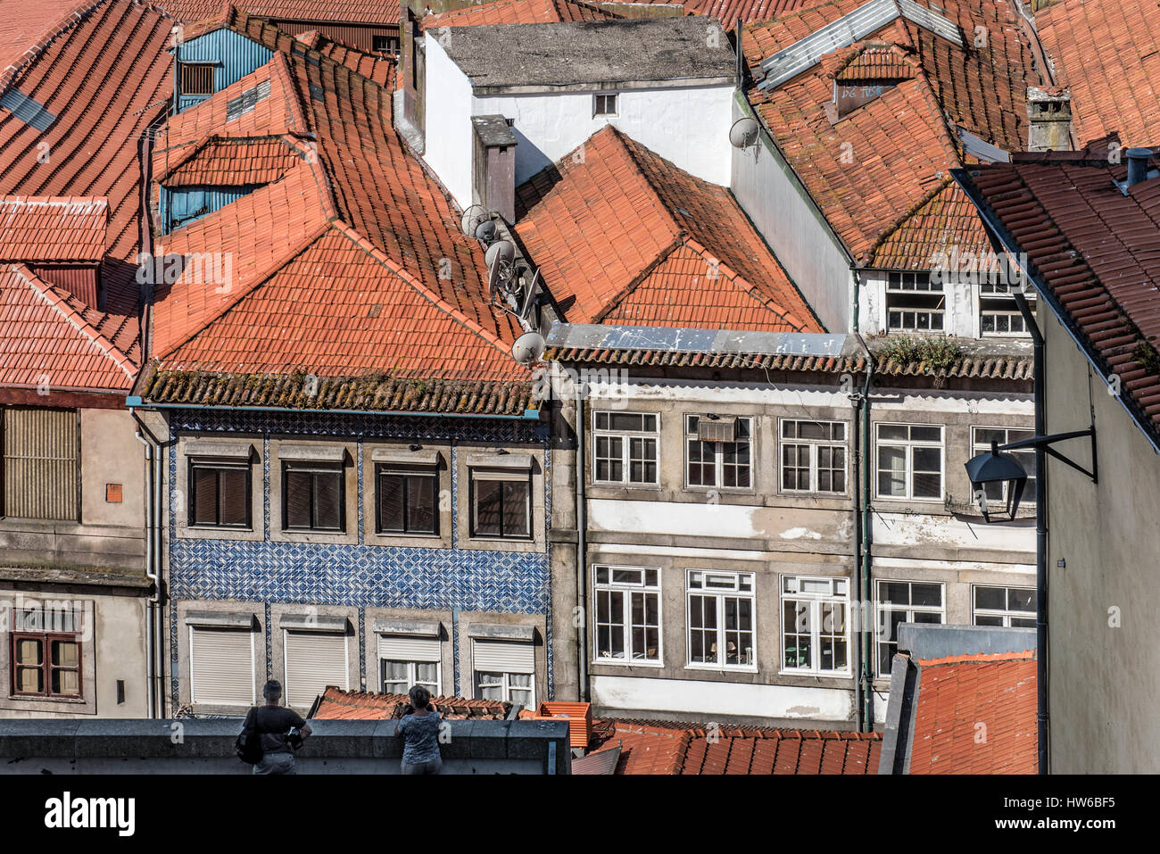 Les toits de la ville de Porto, Portugal Banque D'Images