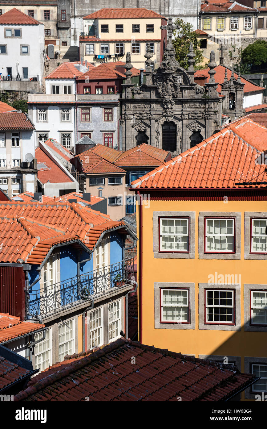 Les toits de la ville de Porto, Portugal Banque D'Images