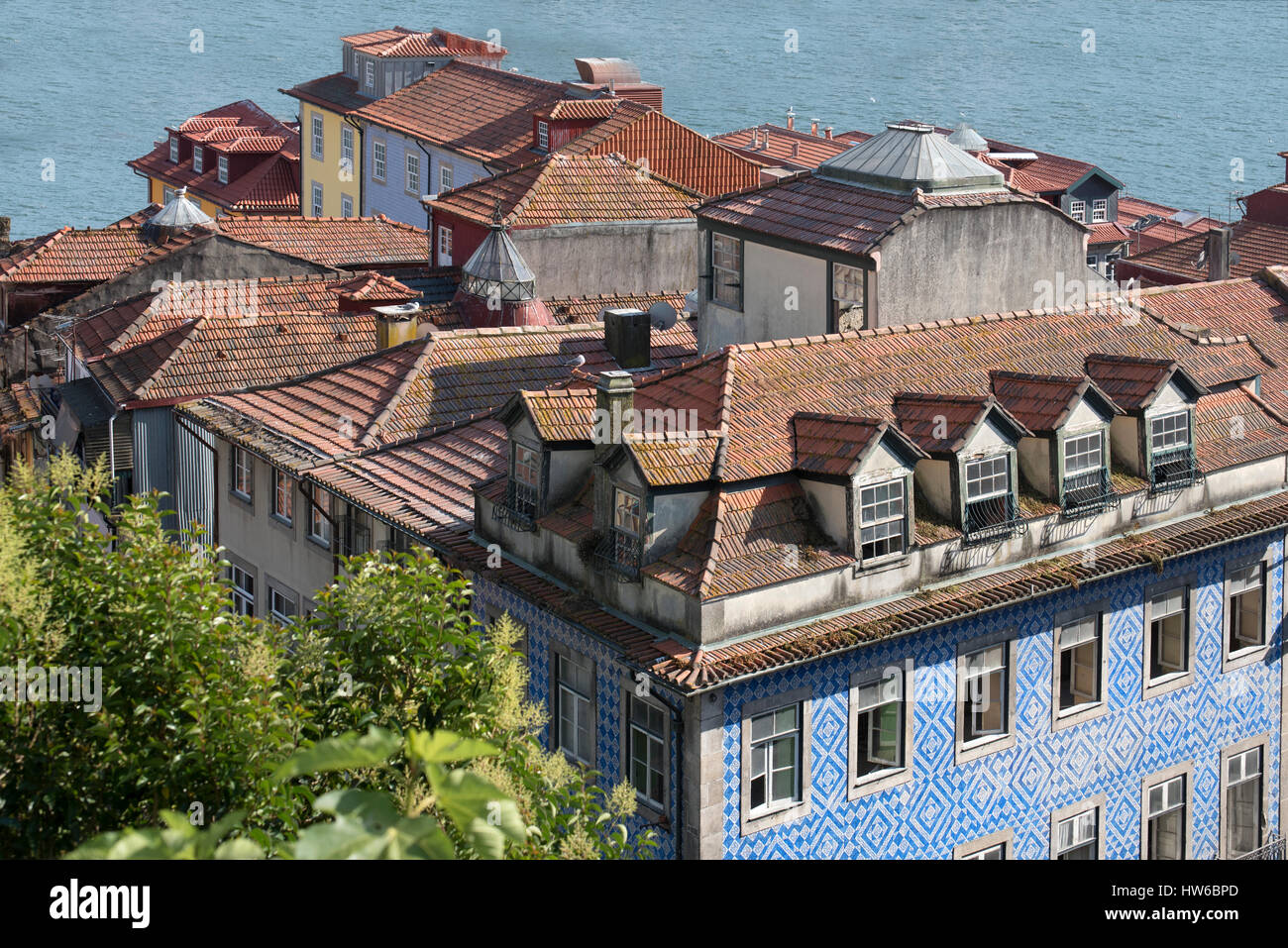 Les toits de la ville de Porto, Portugal Banque D'Images