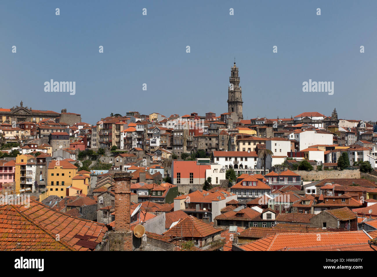 Vue panoramique de la vieille ville de Porto Portugal Banque D'Images